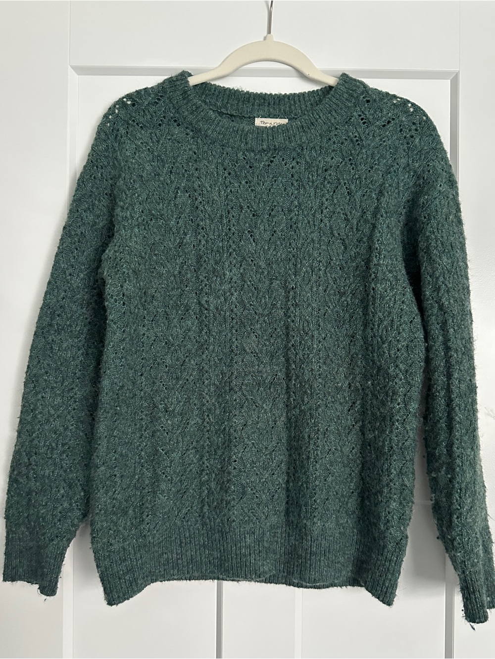 Forest Green Cable Knit Sweater